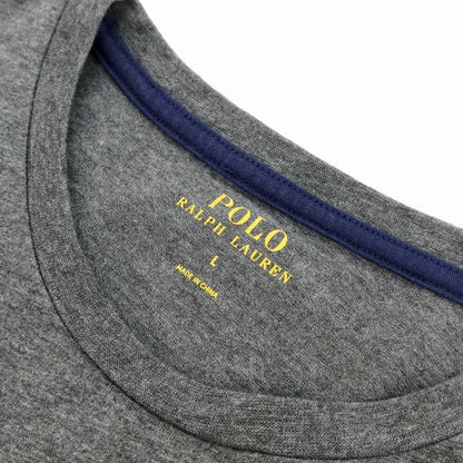 【中古】ポロ ラルフローレン Polo Ralph Lauren メランジ コットン クルーネック 半袖Ｔシャツ グレー【サイズL】【 状態ランクB 】【 メンズ 】
