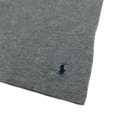 【中古】ポロ ラルフローレン Polo Ralph Lauren メランジ コットン クルーネック 半袖Ｔシャツ グレー【サイズL】【 状態ランクB 】【 メンズ 】