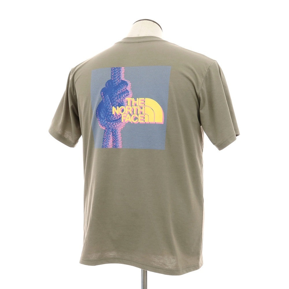 【中古】ザノースフェイス THE NORTH FACE FLASHDRY ポリエステル クルーネック 半袖Ｔシャツ グレイッシュオリーブ【サイズL】【 状態ランクC 】【 メンズ 】