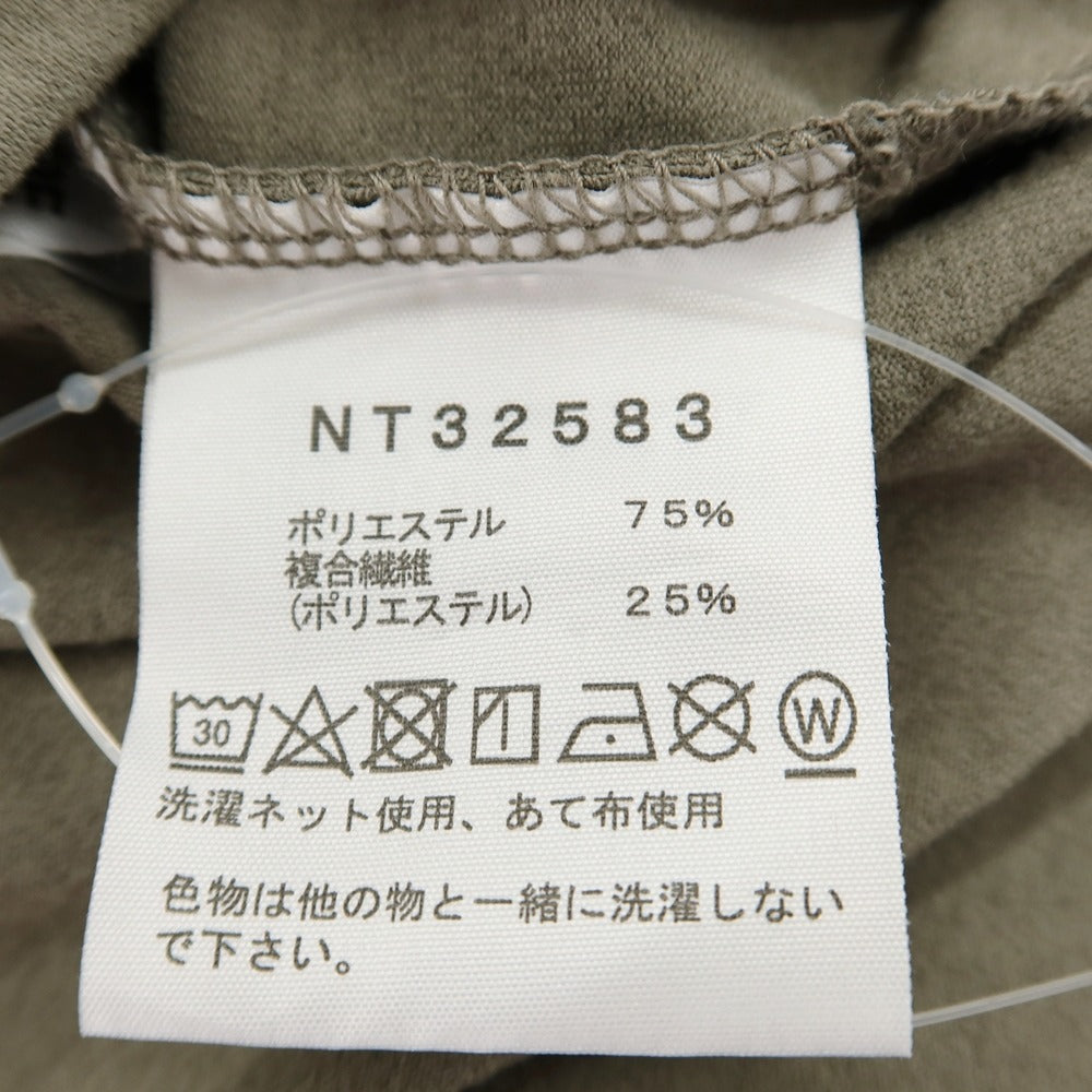 【中古】ザノースフェイス THE NORTH FACE FLASHDRY ポリエステル クルーネック 半袖Ｔシャツ グレイッシュオリーブ【サイズL】【 状態ランクC 】【 メンズ 】