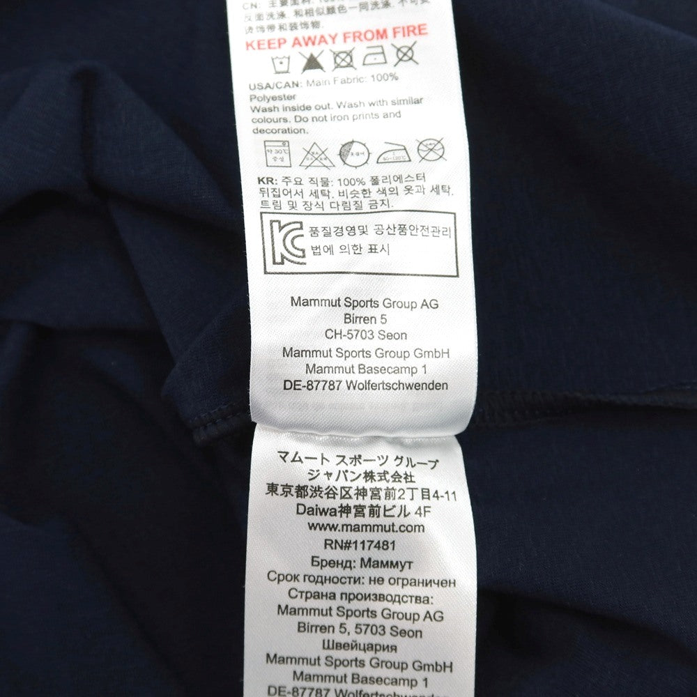 【中古】マムート Mammut ポリエステル ジャージー クルーネック 半袖Ｔシャツ ダークネイビー【サイズASIA L】【 状態ランクB 】【 メンズ 】