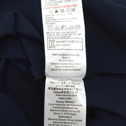 【中古】マムート Mammut ポリエステル ジャージー クルーネック 半袖Ｔシャツ ダークネイビー【サイズASIA L】【 状態ランクB 】【 メンズ 】