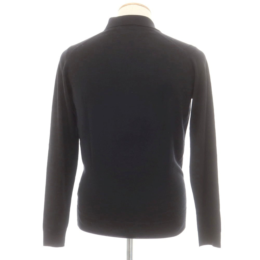 【中古】ジョンスメドレー JOHN SMEDLEY ウール ポロニット ブラック【 S 】【 状態ランクA 】【 メンズ 】