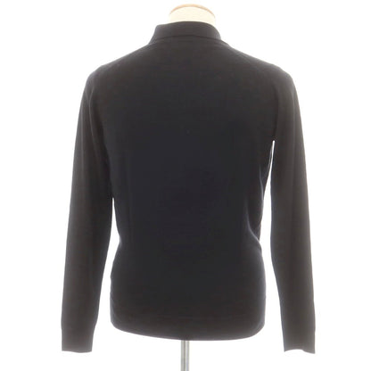 【中古】ジョンスメドレー JOHN SMEDLEY ウール ポロニット ブラック【 S 】【 状態ランクA 】【 メンズ 】