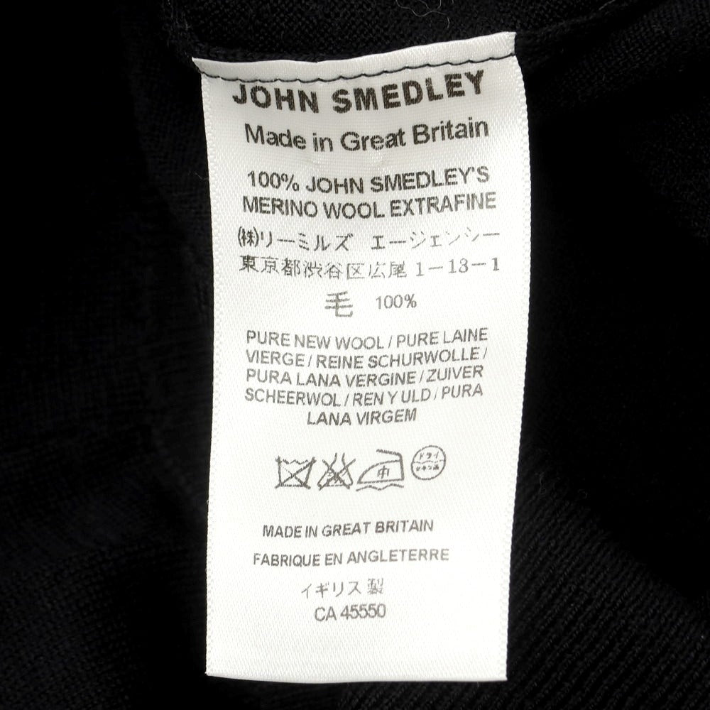 【中古】ジョンスメドレー JOHN SMEDLEY ウール ポロニット ブラック【 S 】【 状態ランクA 】【 メンズ 】