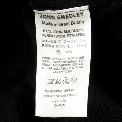 【中古】ジョンスメドレー JOHN SMEDLEY ウール ポロニット ブラック【 S 】【 状態ランクA 】【 メンズ 】