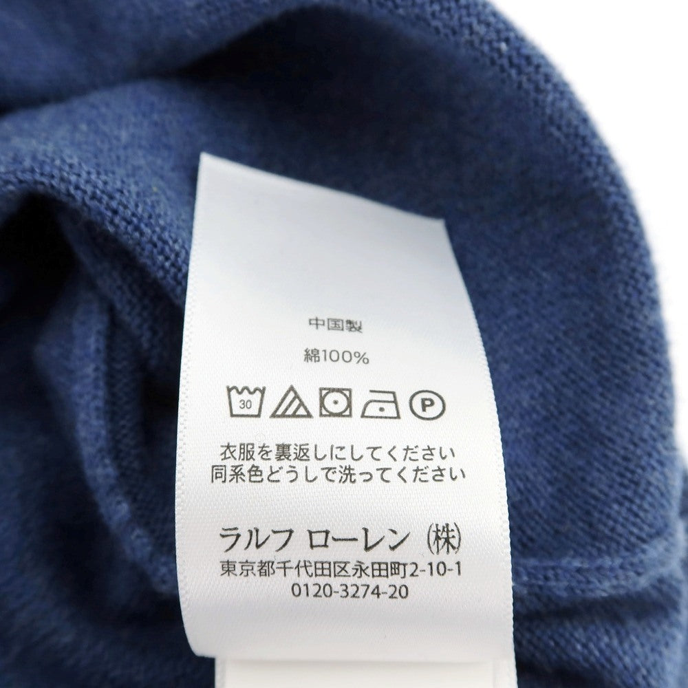 【中古】ポロ ラルフローレン Polo Ralph Lauren ピマコットン Vネック プルオーバーニット ダークブルー系【サイズM】【 状態ランクB 】【 メンズ 】