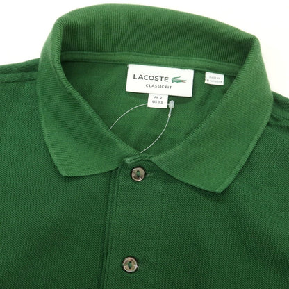 【中古】ラコステ LACOSTE 鹿の子コットン 長袖ポロシャツ グリーン【 FR 2 】【 状態ランクB 】【 メンズ 】