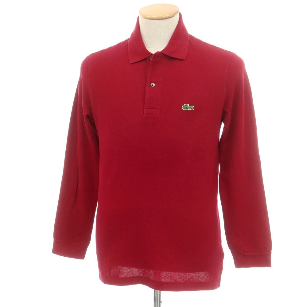 【中古】ラコステ LACOSTE 鹿の子コットン 長袖ポロシャツ マルーン【 サイズFR 2 】【 状態ランクB 】【 メンズ 】 [BPD]
