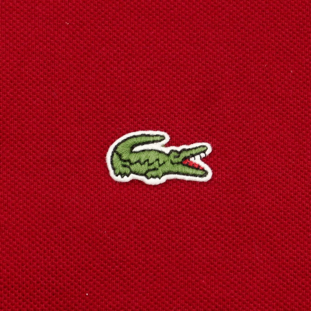 【中古】ラコステ LACOSTE 鹿の子コットン 長袖ポロシャツ マルーン【 サイズFR 2 】【 状態ランクB 】【 メンズ 】 [BPD]