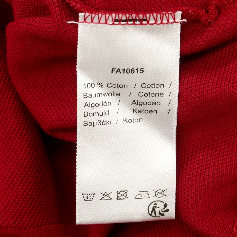 【中古】ラコステ LACOSTE 鹿の子コットン 長袖ポロシャツ マルーン【 サイズFR 2 】【 状態ランクB 】【 メンズ 】 [BPD]