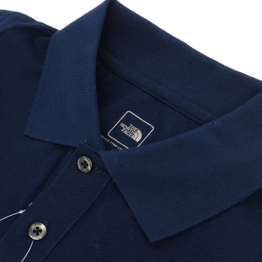 【SALE30%OFF/返品不可】【中古】ザノースフェイス THE NORTH FACE 鹿の子 コットン 半袖ポロシャツ ネイビー【 サイズL 】【 状態ランクB 】【 メンズ 】