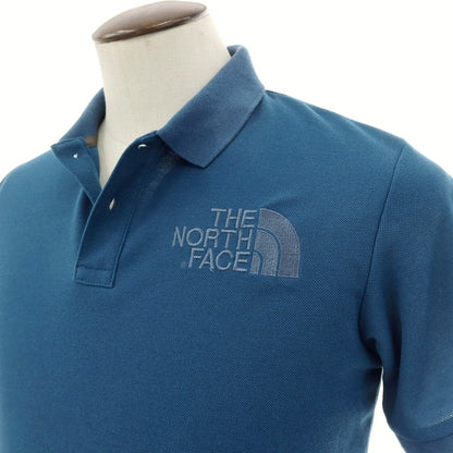 【中古】ザノースフェイス THE NORTH FACE 鹿の子 ポリエステル 半袖ポロシャツ ブルー系【サイズL】【 状態ランクC 】【 メンズ 】