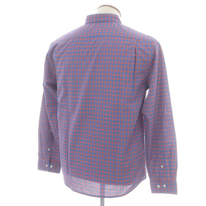 【中古】ザノースフェイス THE NORTH FACE ポリエステルマキシフレッシュ チェック カジュアルシャツ ライトブルーxオレンジ【 L 】【 状態ランクB 】【 メンズ 】