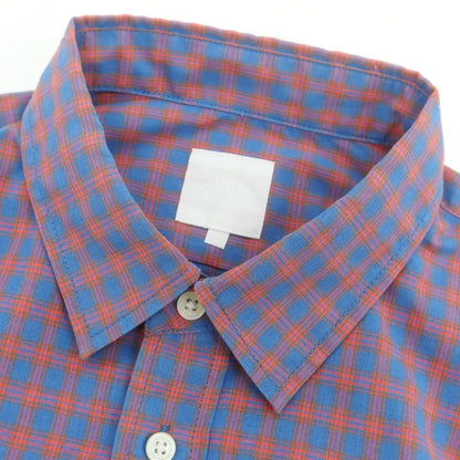 【中古】ザノースフェイス THE NORTH FACE ポリエステルマキシフレッシュ チェック カジュアルシャツ ライトブルーxオレンジ【 L 】【 状態ランクB 】【 メンズ 】