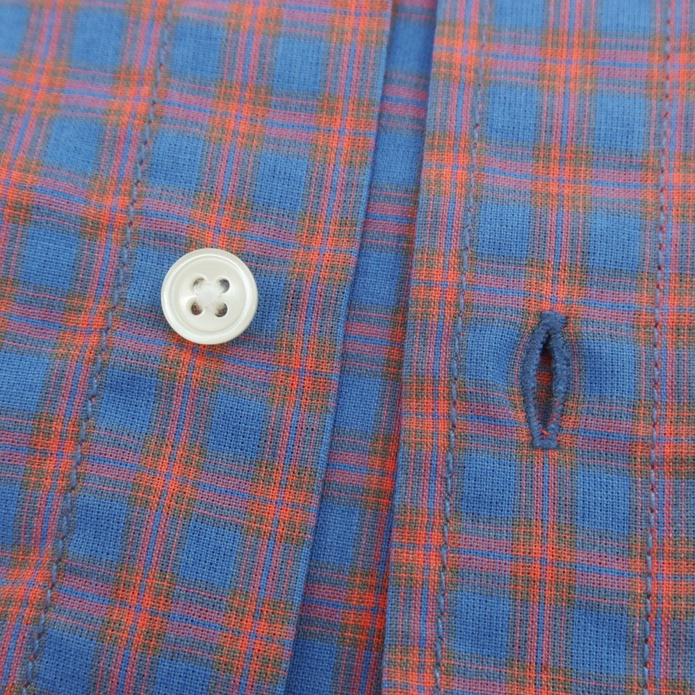【中古】ザノースフェイス THE NORTH FACE ポリエステルマキシフレッシュ チェック カジュアルシャツ ライトブルーxオレンジ【 L 】【 状態ランクB 】【 メンズ 】