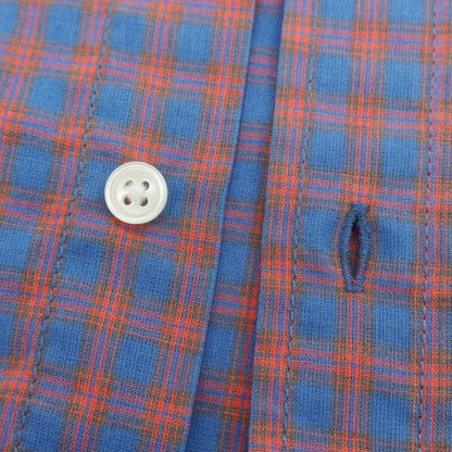 【中古】ザノースフェイス THE NORTH FACE ポリエステルマキシフレッシュ チェック カジュアルシャツ ライトブルーxオレンジ【 L 】【 状態ランクB 】【 メンズ 】