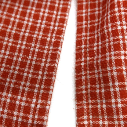 【中古】ザノースフェイス THE NORTH FACE ポリエステル チェック カジュアルシャツ オレンジレッド系xホワイト【 L 】【 状態ランクB 】【 メンズ 】