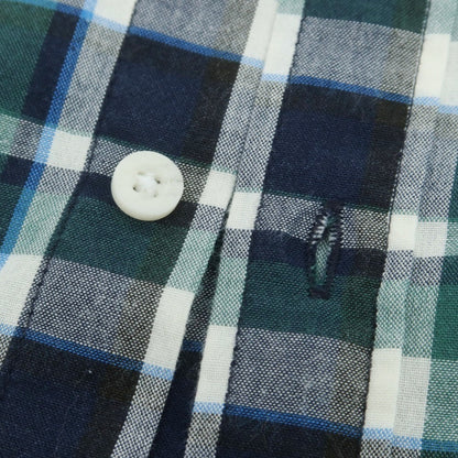 【中古】ザノースフェイス THE NORTH FACE ポリエステルマキシフレッシュ チェック カジュアルシャツ ネイビーxグリーン【 L 】【 状態ランクB 】【 メンズ 】