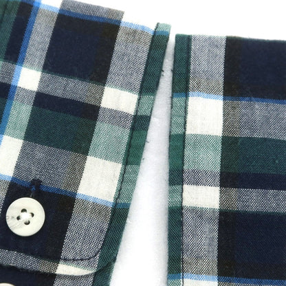 【中古】ザノースフェイス THE NORTH FACE ポリエステルマキシフレッシュ チェック カジュアルシャツ ネイビーxグリーン【 L 】【 状態ランクB 】【 メンズ 】