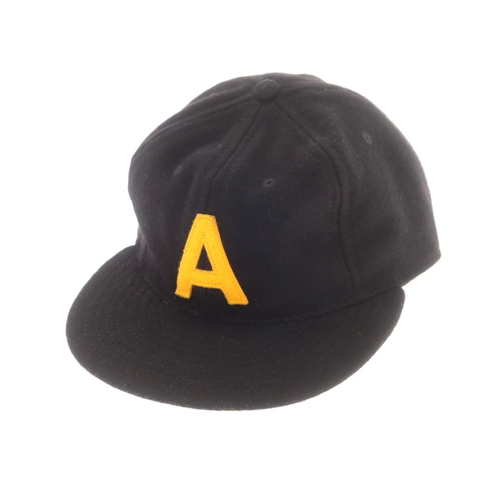【中古】エベッツフィールドフランネルズ EBBETS FIELD FLANNEL ウール ベースボールキャップ ブラック【 F 】【 状態ランクB 】【 メンズ 】