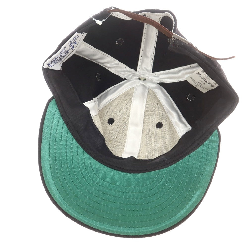 【中古】エベッツフィールドフランネルズ EBBETS FIELD FLANNEL ウール ベースボールキャップ ブラック【 F 】【 状態ランクB 】【 メンズ 】