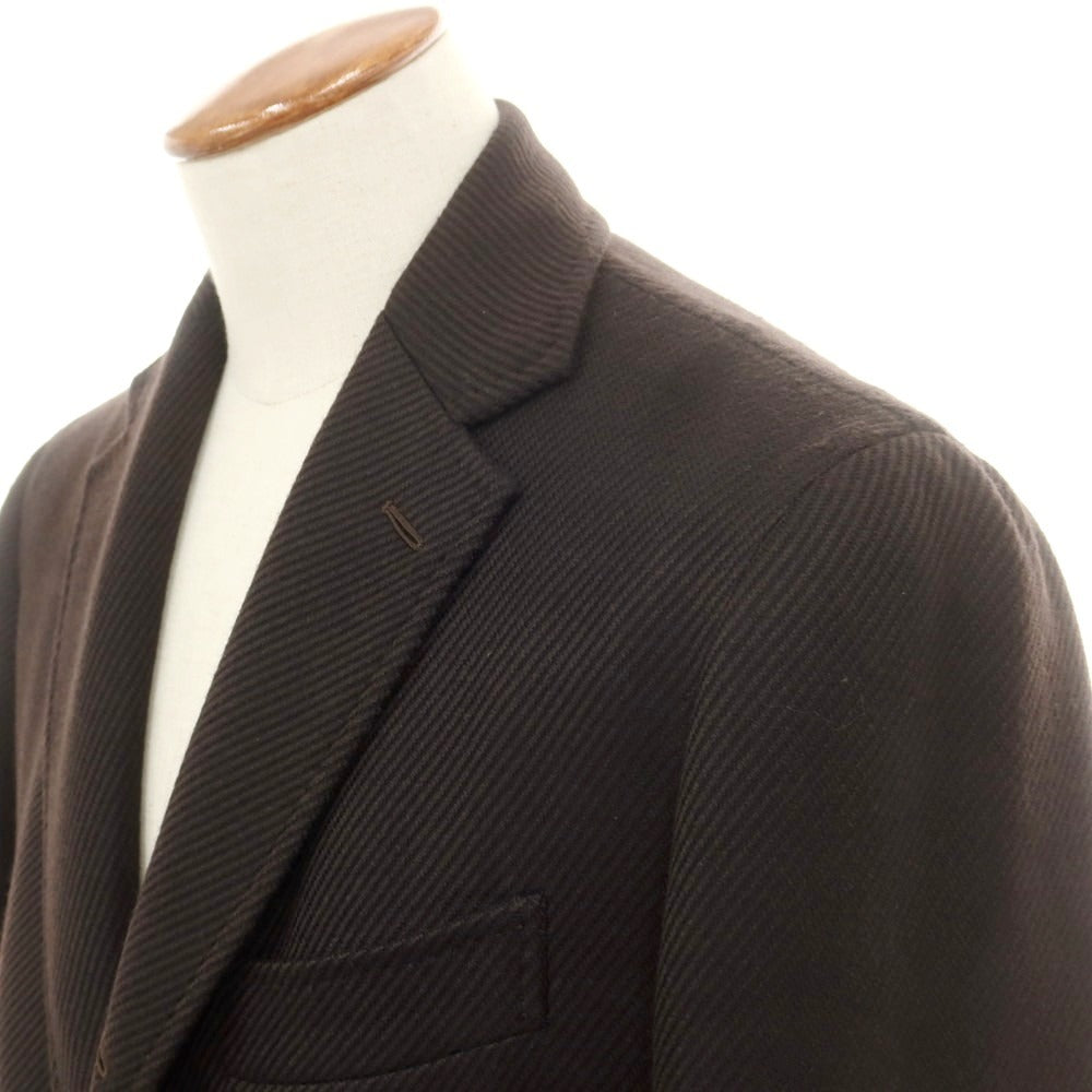 【中古】【未使用】スティレ ラティーノ STILE LATINO ウールカシミヤ チェスターフィールドコート ダークブラウン【 48 】【 状態ランクS 】【 メンズ 】