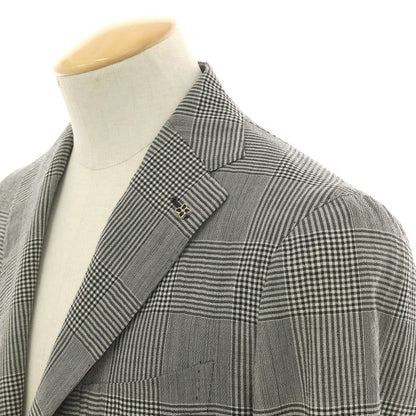 【中古】タリアトーレ TAGLIATORE ウール グレンチェック 2B テーラードジャケット ホワイトxブラック【 44 】【 状態ランクB 】【 メンズ 】