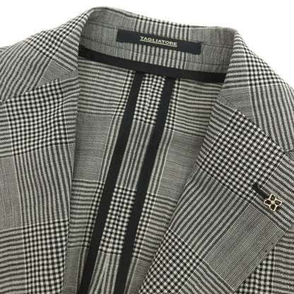 【中古】タリアトーレ TAGLIATORE ウール グレンチェック 2B テーラードジャケット ホワイトxブラック【 44 】【 状態ランクB 】【 メンズ 】