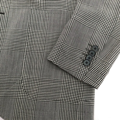 【中古】タリアトーレ TAGLIATORE ウール グレンチェック 2B テーラードジャケット ホワイトxブラック【 44 】【 状態ランクB 】【 メンズ 】