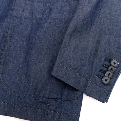 【中古】タリアトーレ TAGLIATORE コットン デニム 2B テーラードジャケット ネイビー【 44 】【 状態ランクB 】【 メンズ 】