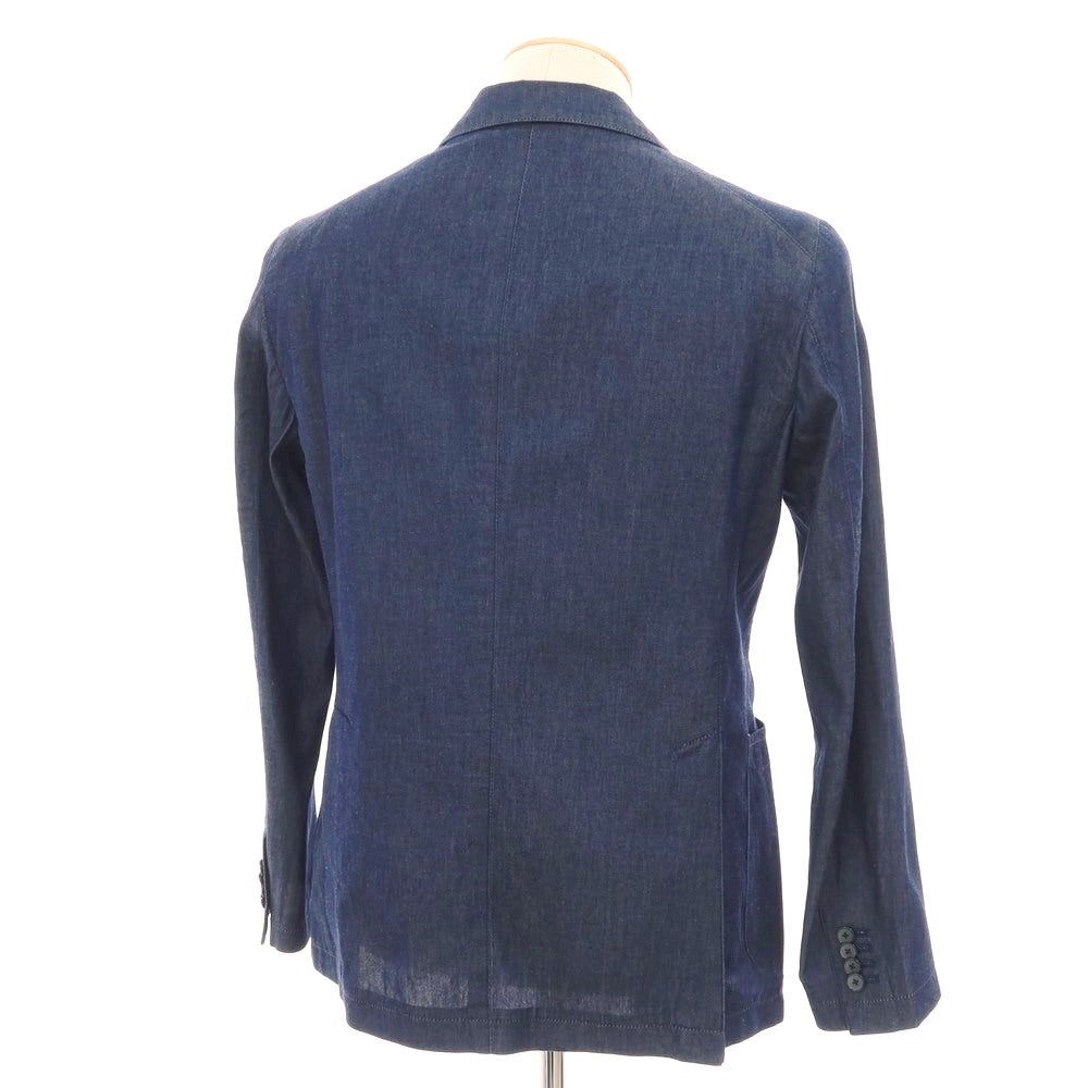 【中古】タリアトーレ TAGLIATORE コットン デニム 2B テーラードジャケット ネイビー【 44 】【 状態ランクB 】【 メンズ 】