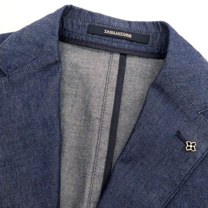 【中古】タリアトーレ TAGLIATORE コットン デニム 2B テーラードジャケット ネイビー【 44 】【 状態ランクB 】【 メンズ 】