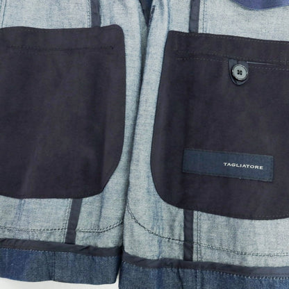【中古】タリアトーレ TAGLIATORE コットン デニム 2B テーラードジャケット ネイビー【 44 】【 状態ランクB 】【 メンズ 】