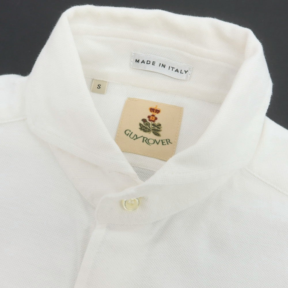 【中古】ギローバー GUY ROVER コットン 鹿の子 カッタウェイ カジュアルシャツ ホワイト【 S 】【 状態ランクC 】【 メンズ 】