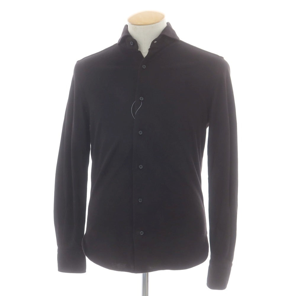 【中古】ギローバー GUY ROVER コットン 鹿の子 カッタウェイ カジュアルシャツ ブラック【 S 】【 状態ランクC 】【 メンズ 】