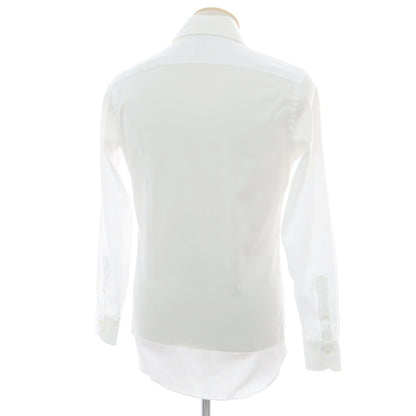 【中古】ボリエッロ BORRIELLO NO ARON コットン ワイドカラー ドレスシャツ ホワイト【 37 】【 状態ランクB 】【 メンズ 】