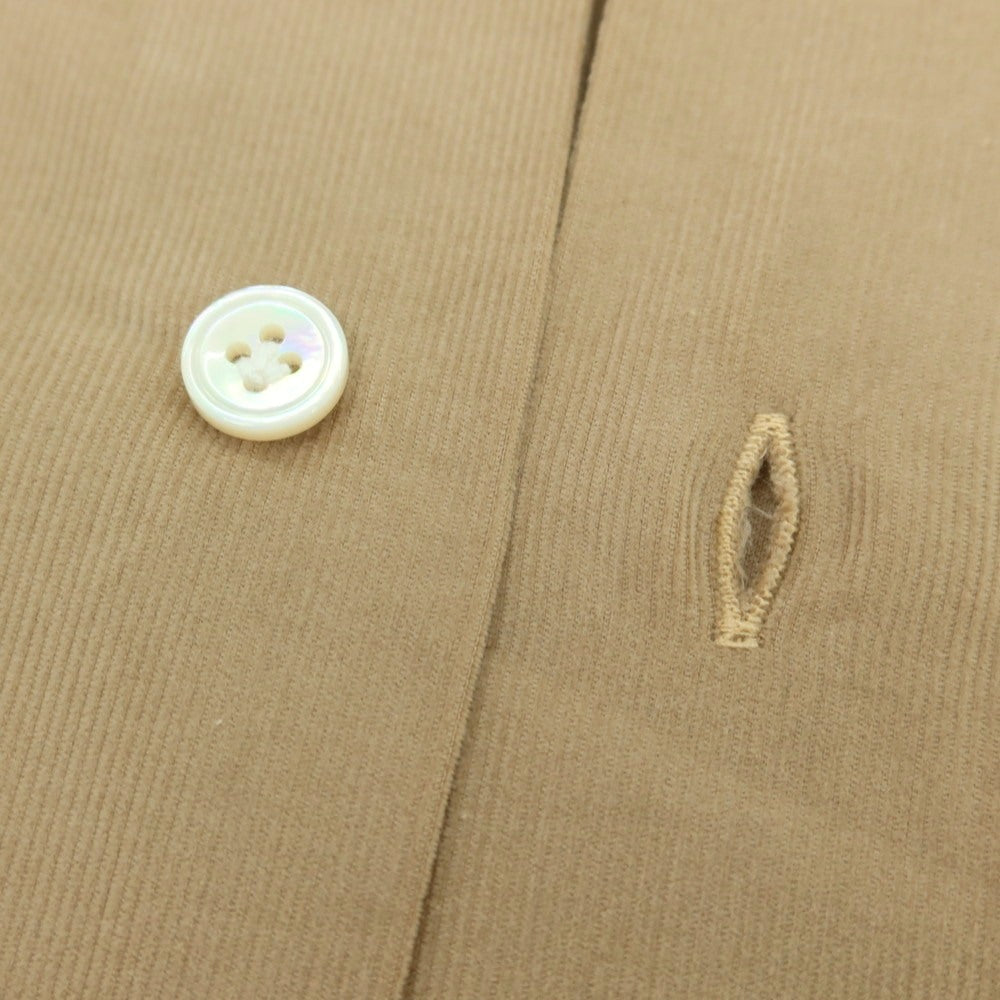 【中古】ボリエッロ BORRIELLO コットン 細畝コーデュロイ ワイドカラー カジュアルシャツ ベージュ【 38 】【 状態ランクB 】【 メンズ 】