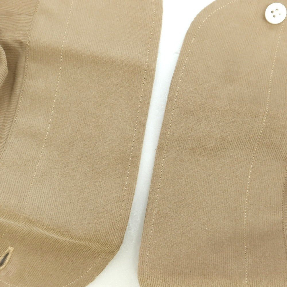 【中古】ボリエッロ BORRIELLO コットン 細畝コーデュロイ ワイドカラー カジュアルシャツ ベージュ【 38 】【 状態ランクB 】【 メンズ 】