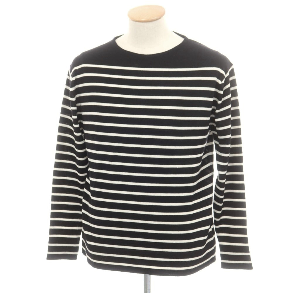 【中古】ジム gim ハイゲージウール プルオーバーニット ブラックxオフホワイト【 M 】【 状態ランクB 】【 メンズ 】