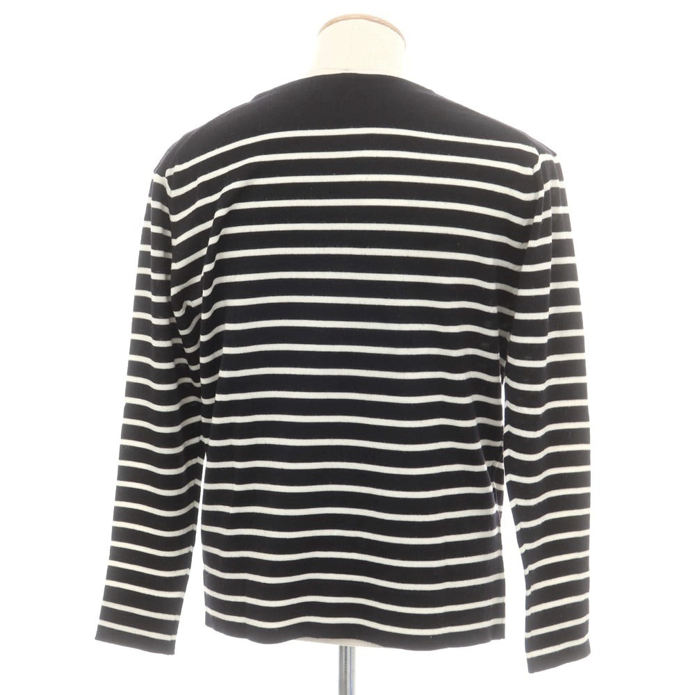 【中古】ジム gim ハイゲージウール プルオーバーニット ブラックxオフホワイト【 M 】【 状態ランクB 】【 メンズ 】