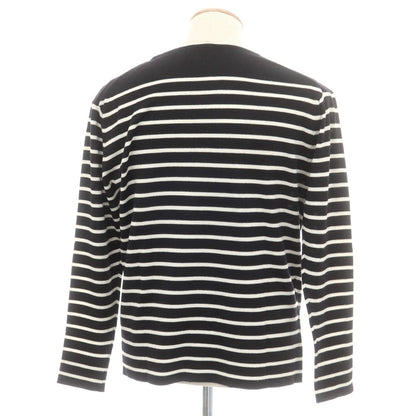 【中古】ジム gim ハイゲージウール プルオーバーニット ブラックxオフホワイト【 M 】【 状態ランクB 】【 メンズ 】