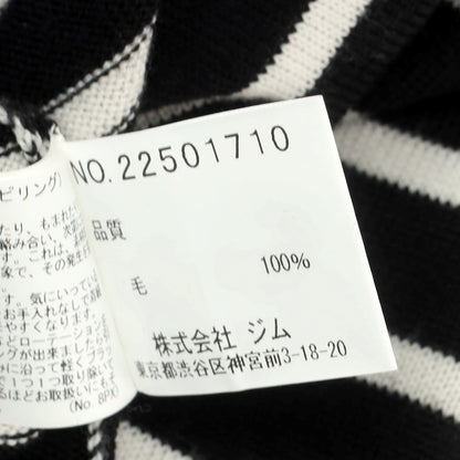 【中古】ジム gim ハイゲージウール プルオーバーニット ブラックxオフホワイト【 M 】【 状態ランクB 】【 メンズ 】