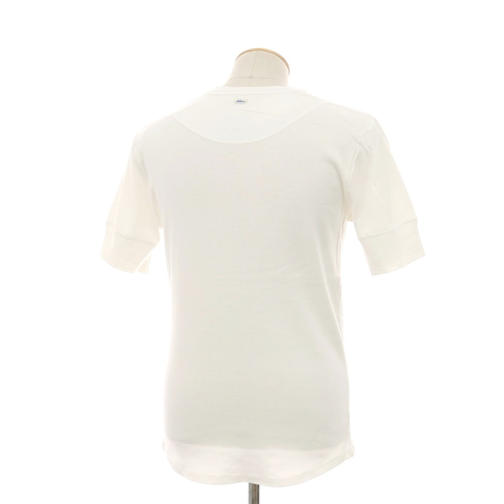 【SALE30%OFF/返品不可】【中古】シーサー Schiesser コットン リブ ヘンリーネック 半袖Ｔシャツ ホワイト【 サイズ4 】【 状態ランクB 】【 メンズ 】