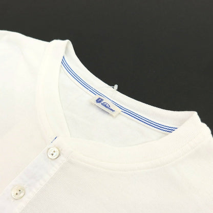【SALE30%OFF/返品不可】【中古】シーサー Schiesser コットン リブ ヘンリーネック 半袖Ｔシャツ ホワイト【 サイズ4 】【 状態ランクB 】【 メンズ 】