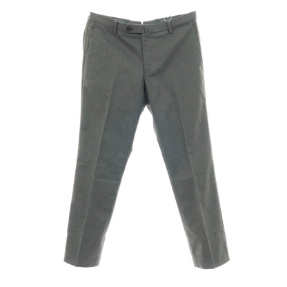 【中古】スーツカンパニー THE SUIT COMPANY PLUS SOLOTEX ポリエステル ハウンドトゥース ドレススラックスパンツ グレーxブラック【サイズM】【 状態ランクA 】【 メンズ 】