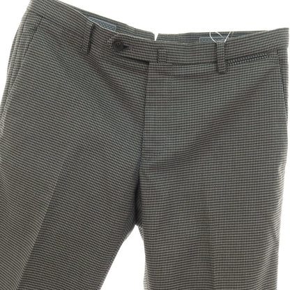 【中古】スーツカンパニー THE SUIT COMPANY PLUS SOLOTEX ポリエステル ハウンドトゥース ドレススラックスパンツ グレーxブラック【サイズM】【 状態ランクA 】【 メンズ 】