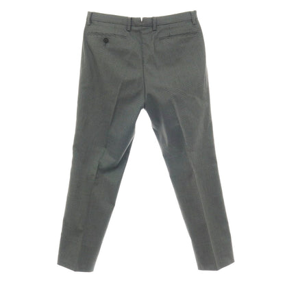 【中古】スーツカンパニー THE SUIT COMPANY PLUS SOLOTEX ポリエステル ハウンドトゥース ドレススラックスパンツ グレーxブラック【サイズM】【 状態ランクA 】【 メンズ 】