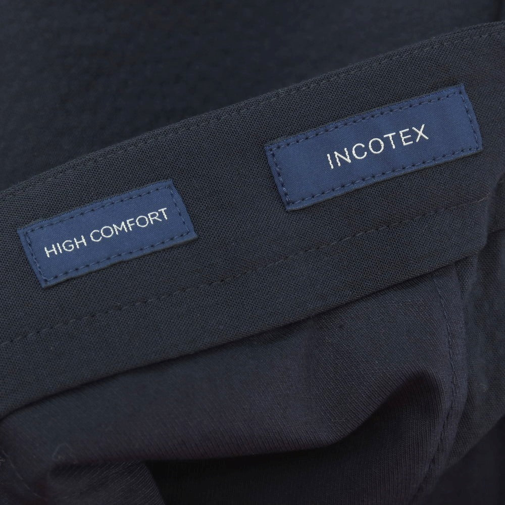 【中古】インコテックス INCOTEX ストレッチ ポリエステルウール イージースラックスパンツ ネイビー【サイズ44】【 状態ランクA 】【 メンズ 】