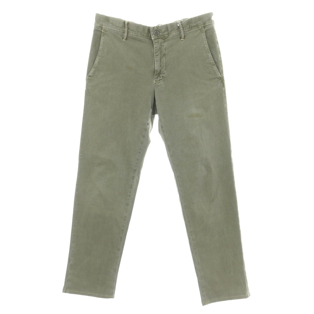 【中古】インコテックス スラックス INCOTEX SLACKS ストレッチ コットン カジュアルスラックスパンツ オリーブ【サイズ29】【 状態ランクC 】【 メンズ 】